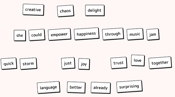 Magnet poem about daughter